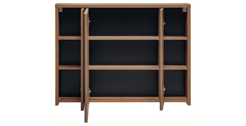 Meuble de rangement avec miroirs ouvert