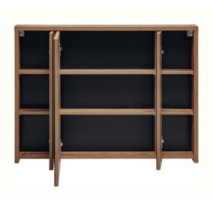 Meuble de rangement avec portes avec miroirs ouvert