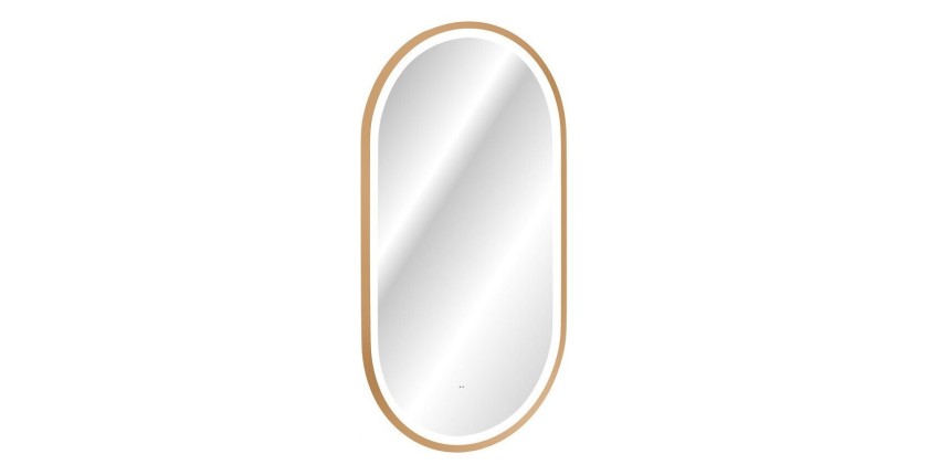 Spiegel Badezimmer LED gold oval 90x50 cm Design