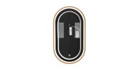 Spiegel Badezimmer LED gold oval 90x50 cm Design