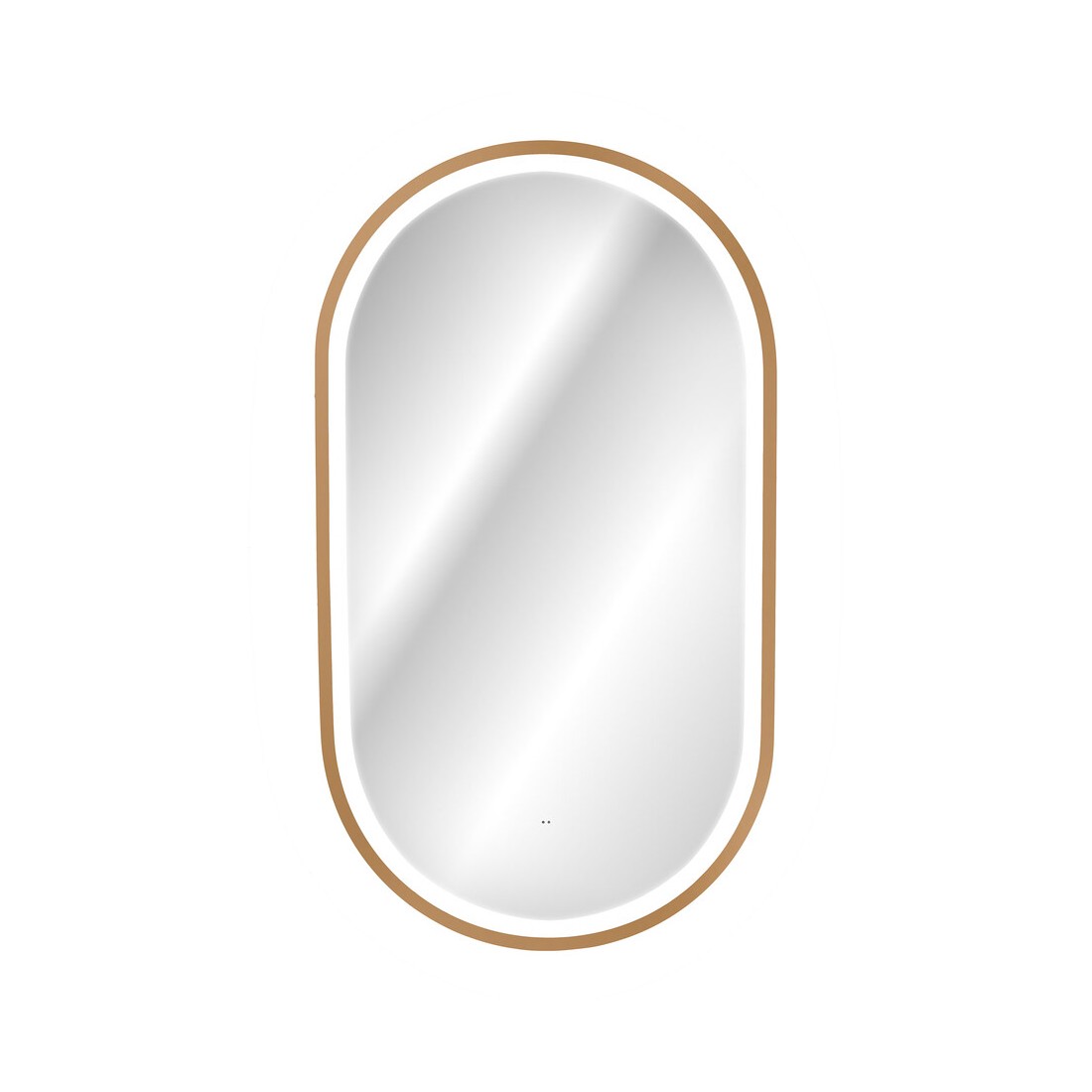 Spiegel Badezimmer LED gold oval 90x50 cm Design