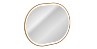 Spiegel Badezimmer LED golden oval 90x70 cm Design