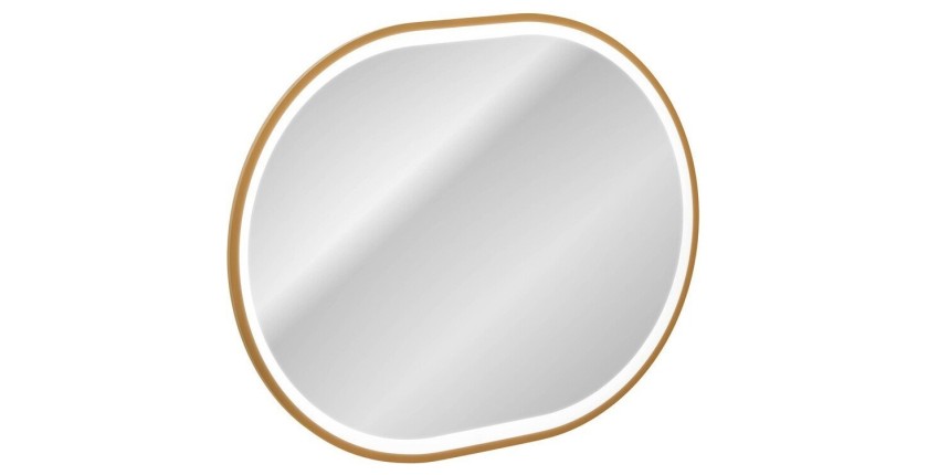 Spiegel Badezimmer LED golden oval 90x70 cm Design