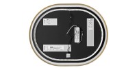 Spiegel Badezimmer LED golden oval 90x70 cm Design