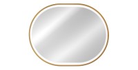 Spiegel Badezimmer LED golden oval 90x70 cm Design