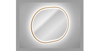 Spiegel Badezimmer LED golden oval 90x70 cm Design