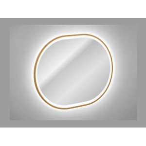 Spiegel Badezimmer LED golden oval 90x70 cm Design