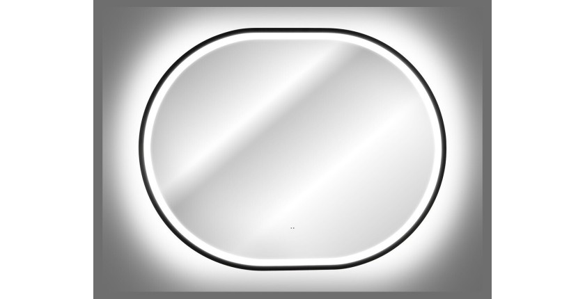 Spiegel Badezimmer LED Gold Oval 90x70 cm Design