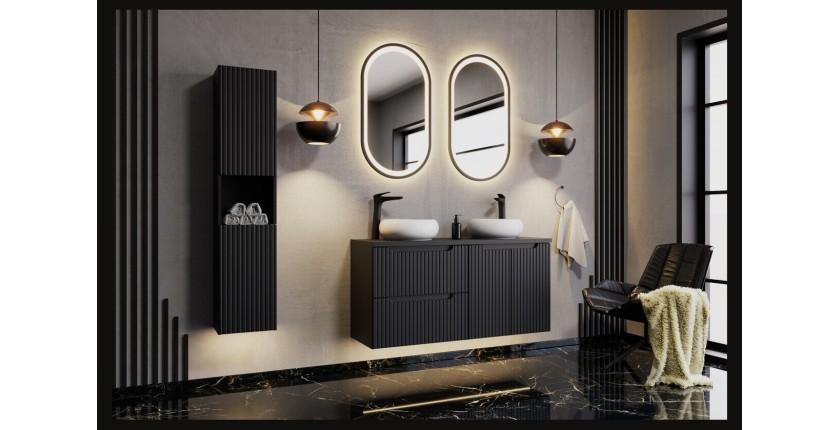 Spiegel Badezimmer LED Gold Oval 90x70 cm Design