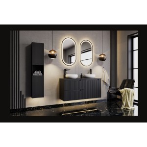 Spiegel Badezimmer LED Gold Oval 90x70 cm Design