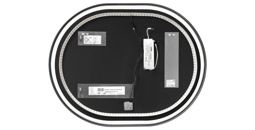 Spiegel Badezimmer LED Gold Oval 90x70 cm Design