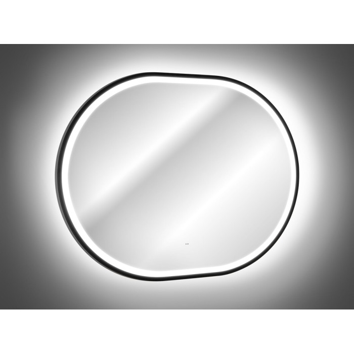 Espejo de baño LED dorado ovalado 90x70 cm diseño