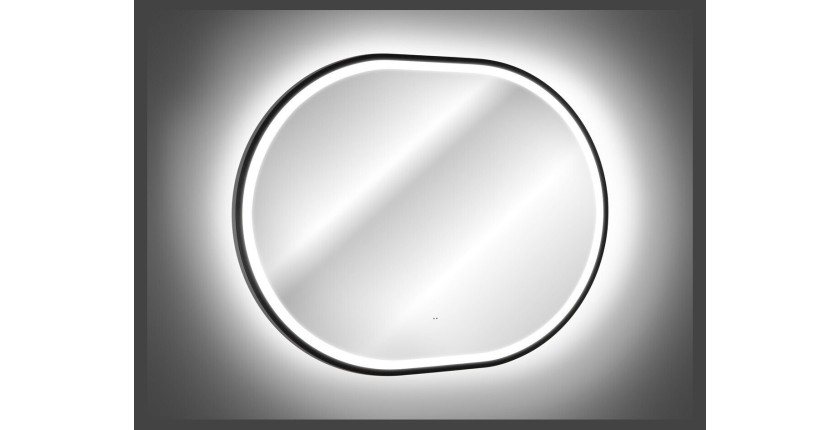 Spiegel Badezimmer LED Gold Oval 90x70 cm Design