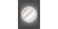 Miroir salle de bain LED rond noir 80x80 cm design