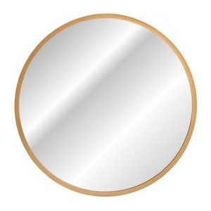 Spiegel Badezimmer LED rund golden 60x60 cm Design