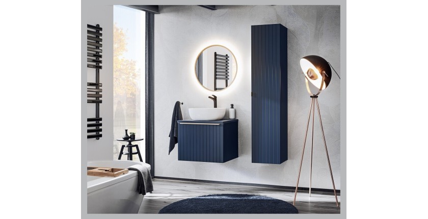 Spiegel Badezimmer LED rund golden 60x60 cm Design