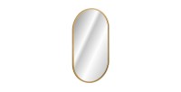 LED-Badezimmerspiegel in Gold, oval, 90x50 cm, ultradünn