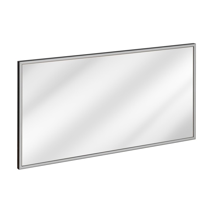 Specchio da bagno rettangolare grafite 123x68 cm design