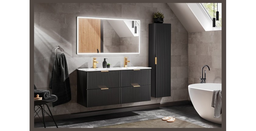 Spiegel Badezimmer rechteckig Graphit 123x68 cm Design