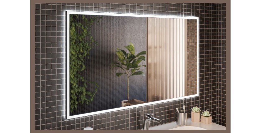 Spiegel Badezimmer rechteckig Graphit 123x68 cm Design