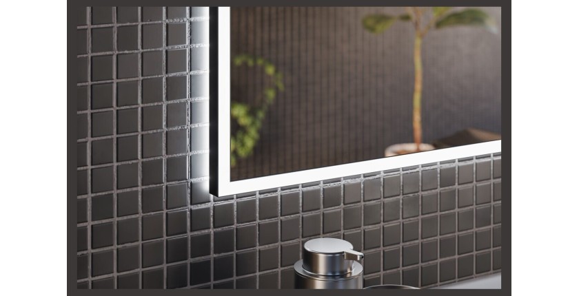 Spiegel Badezimmer rechteckig Graphit 123x68 cm Design