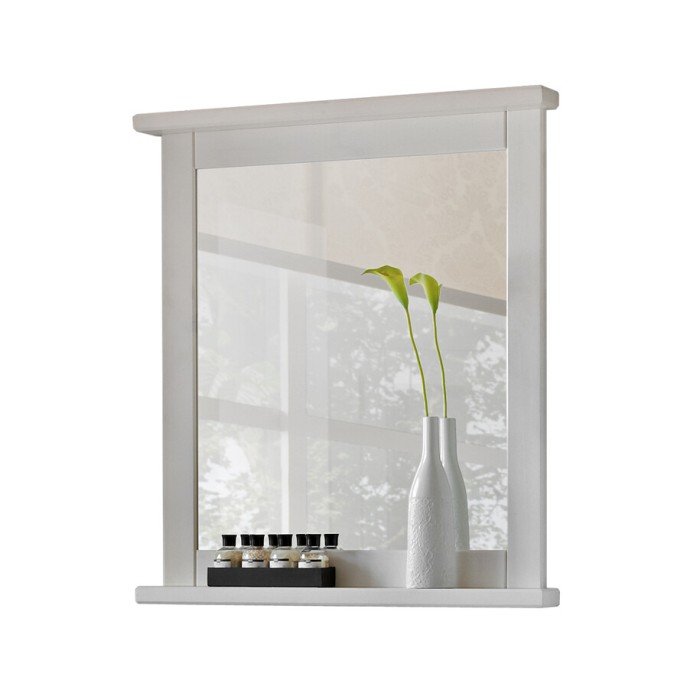 Specchio da bagno rettangolare bianco 80x70 cm design