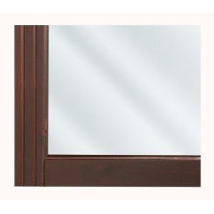 Rechteckiger Badezimmerspiegel aus Holz 80x73 cm im natürlichen Stil