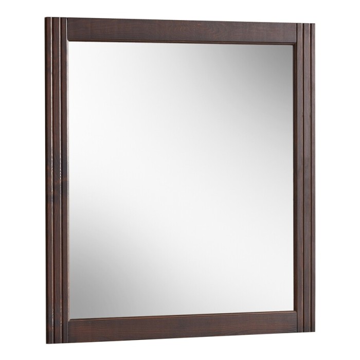 Specchio da bagno rettangolare in legno 80x73 cm stile naturale