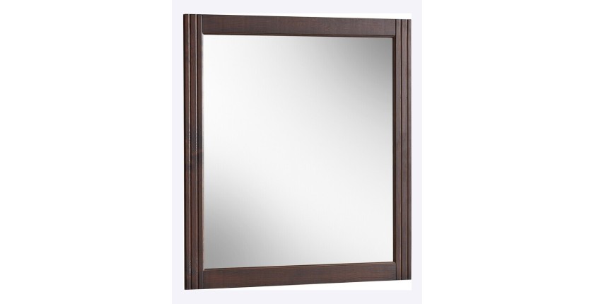 Rechteckiger Badezimmerspiegel aus Holz 80x73 cm im natürlichen Stil