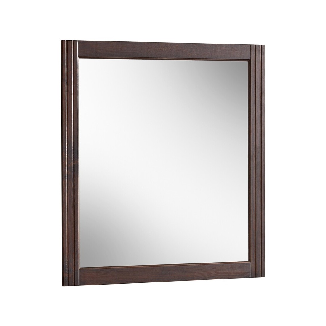 Rechteckiger Badezimmerspiegel aus Holz 80x73 cm im natürlichen Stil