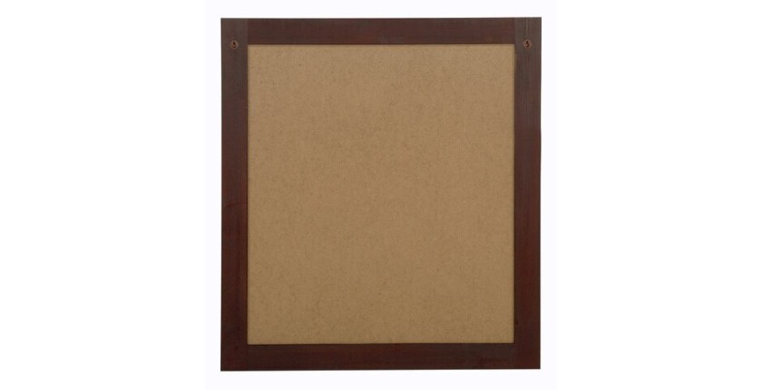 Rechteckiger Badezimmerspiegel aus Holz 80x73 cm im natürlichen Stil