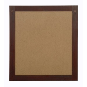 Rechteckiger Badezimmerspiegel aus Holz 80x73 cm im natürlichen Stil