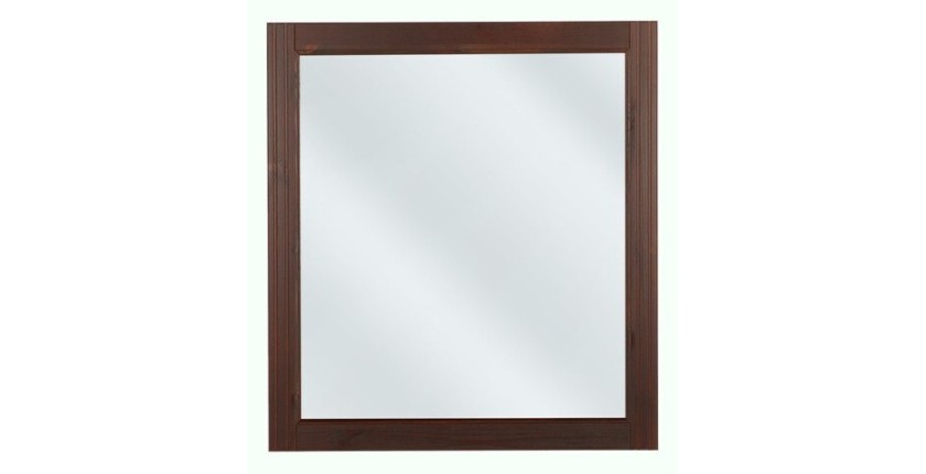 Rechteckiger Badezimmerspiegel aus Holz 80x73 cm im natürlichen Stil