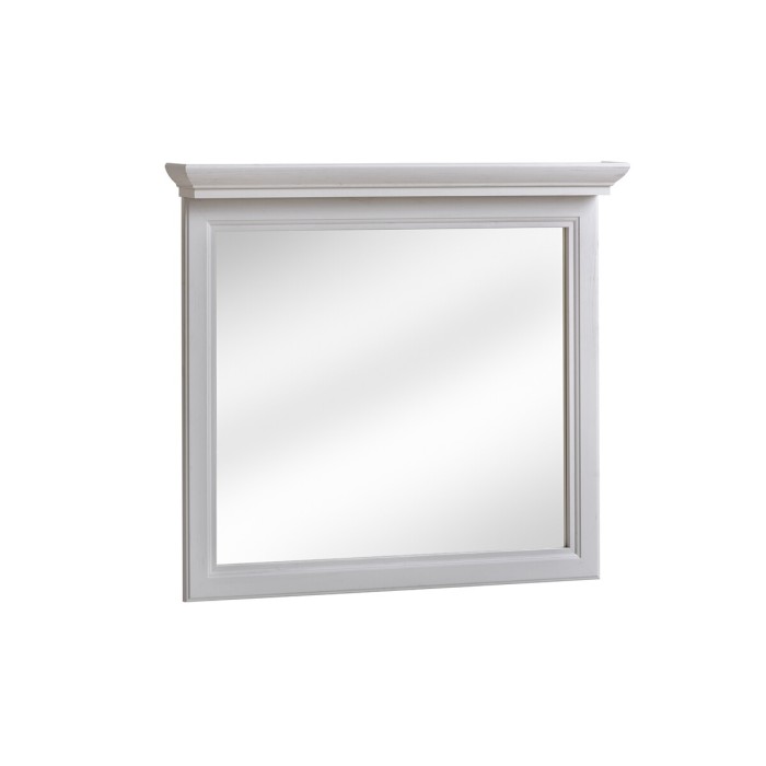 Espejo para baño blanco 76x76 cm marco grueso 11 cm diseño