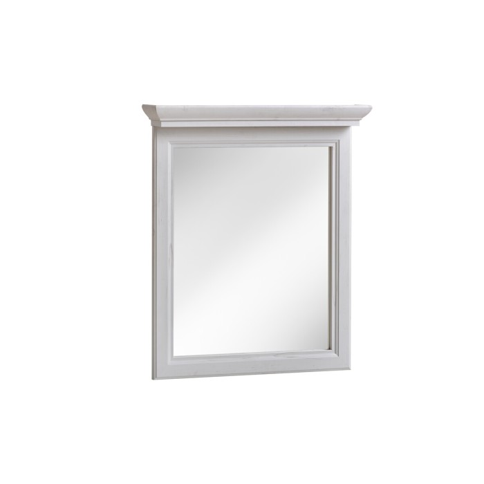 Espejo para baño blanco 76x65 cm marco grueso 11 cm diseño