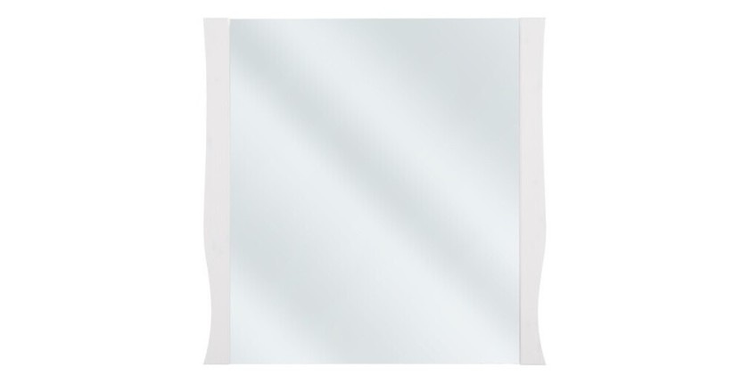 Spiegel Badezimmer weiß quadratisch 80x80 cm dünner Rahmen 2 cm Design