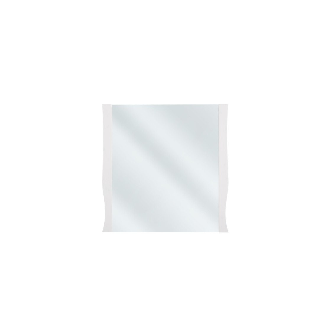 Spiegel Badezimmer weiß quadratisch 80x80 cm dünner Rahmen 2 cm Design