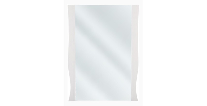 Spiegel Badezimmer weiß rechteckig 80x60 cm dünner Rahmen Design