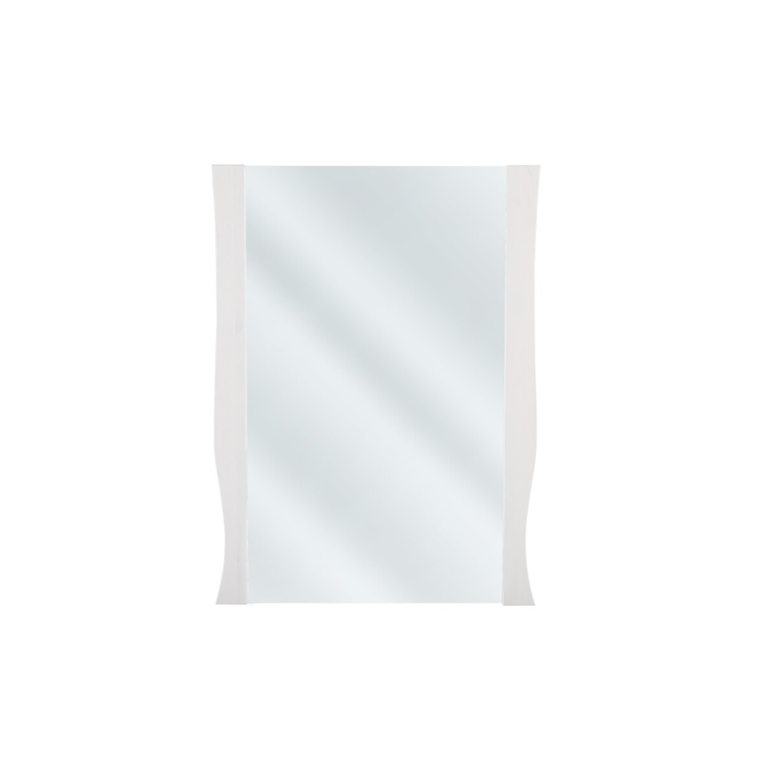 Spiegel Badezimmer weiß rechteckig 80x60 cm dünner Rahmen Design