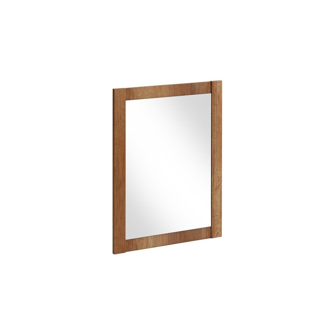 Spiegel Badezimmer Eiche quadratisch 80x80 cm schmaler Naturrahmen