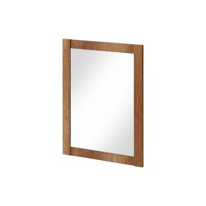Miroir salle de bain chêne rectangulaire 80x60 cm design naturel