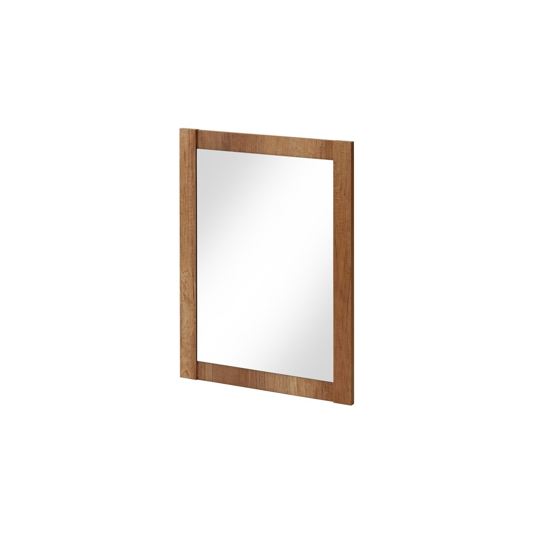 Miroir salle de bain chêne rectangulaire 80x60 cm design naturel