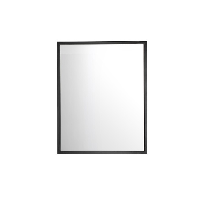 Specchio da bagno nero opaco rettangolare 75x60 cm design