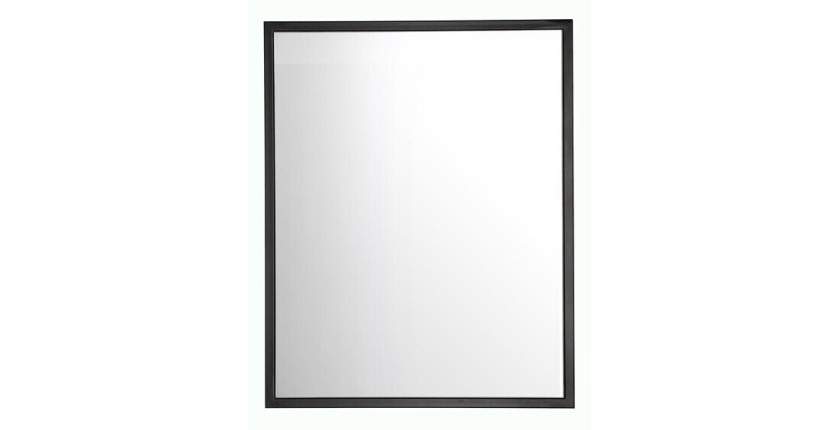 Miroir salle de bain noir mat rectangulaire 75x60 cm design