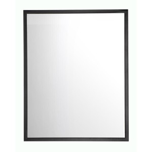 Miroir salle de bain noir mat rectangulaire 75x60 cm design