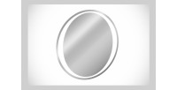 Miroir salle de bain LED rond 80 cm rétroéclairage blanc design
