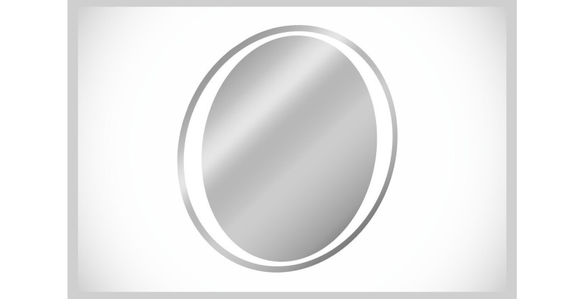 Miroir salle de bain LED rond 80 cm rétroéclairage blanc design