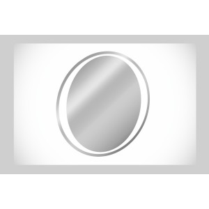 Miroir salle de bain LED rond 80 cm rétroéclairage blanc design