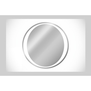 Miroir salle de bain LED rond 80 cm rétroéclairage blanc design