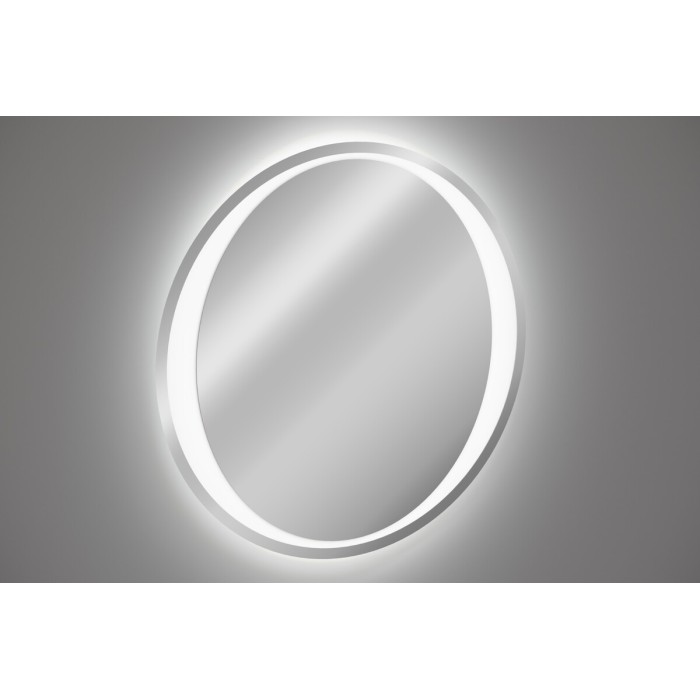 Espejo de baño LED redondo 80 cm con iluminación trasera blanca de diseño